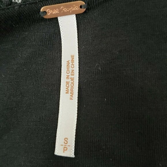 Free People Dress Womens Small Black Lady Pucker Bodycon Mini Scoop Back NWT - Picture 7 of 13